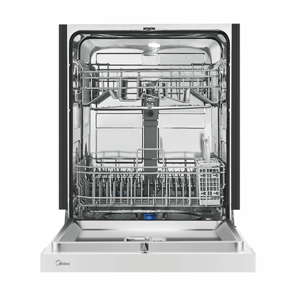 Midea MDF24P2BWW 24” Front Control Hybrid Tub Dishwasher in White