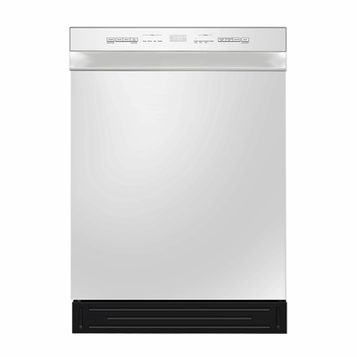 Midea MDF24P2BWW 24” Front Control Hybrid Tub Dishwasher in White