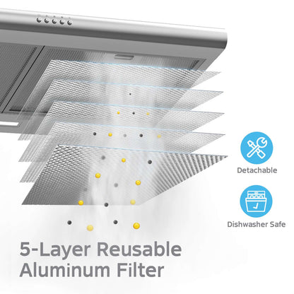 Midea MVU30W4AST 30" 100 CFM Under-the-Cabinet Range Hood