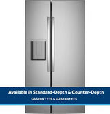 GE GZS24NYYFS 23.6 Cu. Ft. Counter-Depth Side-By-Side Refrigerator with Extra Tall Dispenser and In-Door Icemaker