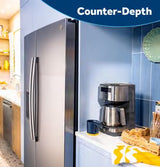 GE GZS24NYYFS 23.6 Cu. Ft. Counter-Depth Side-By-Side Refrigerator with Extra Tall Dispenser and In-Door Icemaker