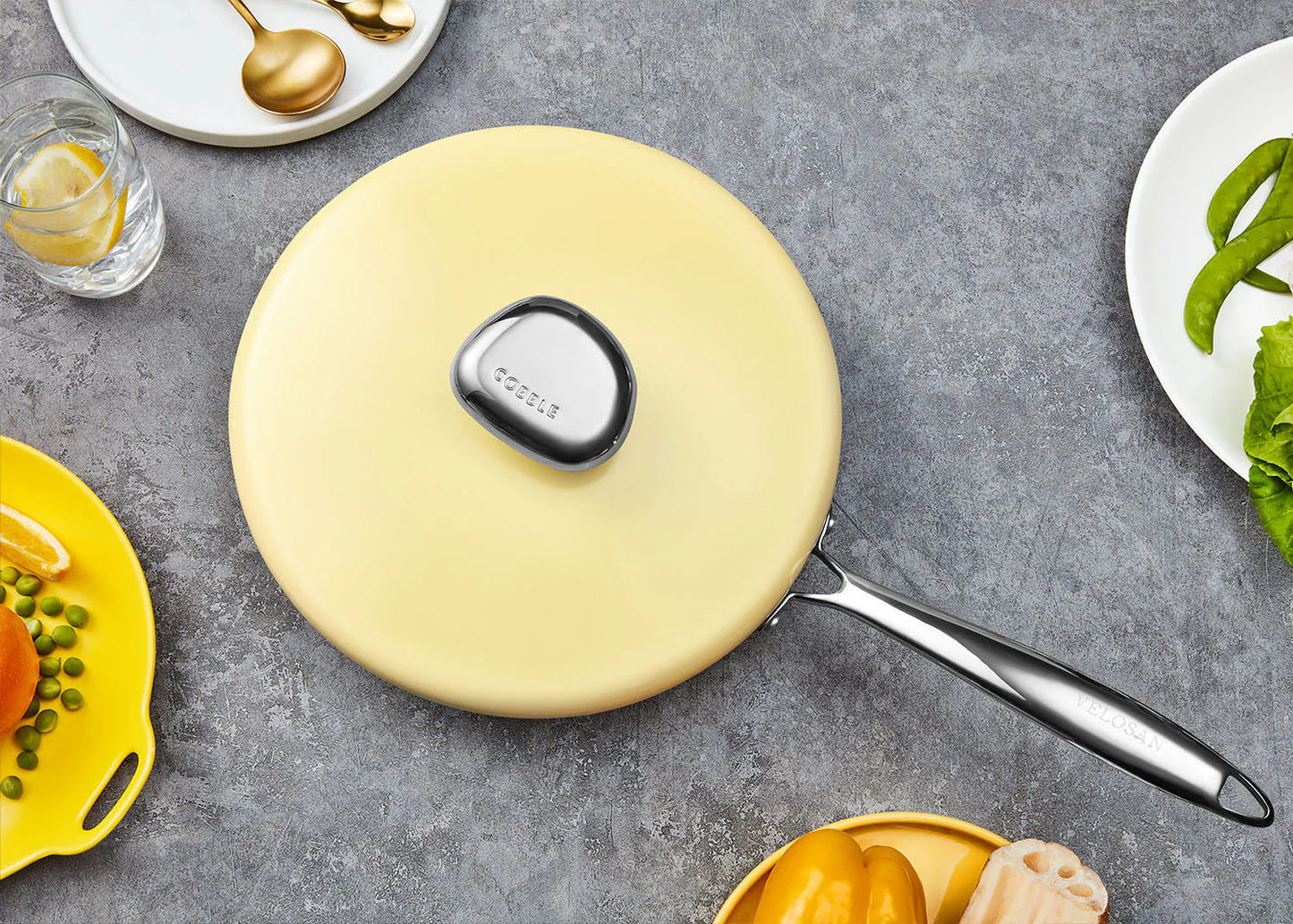 Velosan AVE02010077-HW Pebble Series Nonstick 10''Fry Pan With Lid