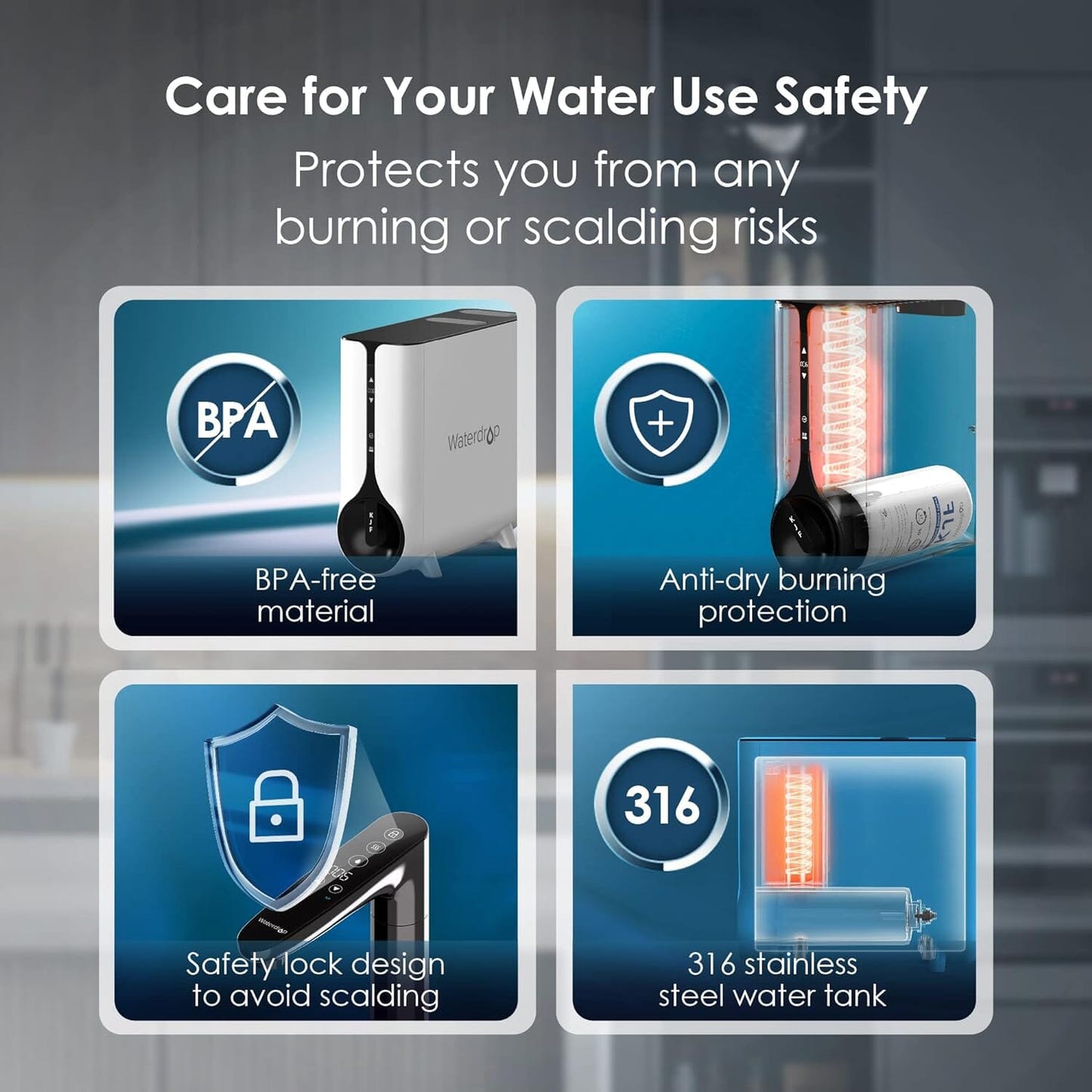 Reverse Osmosis Instant Hot Water Dispenser System - Waterdrop K6