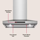 KitchenAid KVWC730SSS 30-inch Wall-Mount Canopy Hood