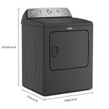 Maytag YMED5605RU 7.0 cu. ft. Top Load Dryer with Pet Pro Option - Angle View