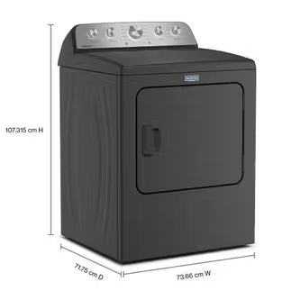 Maytag YMED5605RU 7.0 立方英尺顶部装载烘干机（带 Pet Pro 选项）
