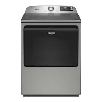 Maytag YMED6205RR 电动烘干机，7.4 立方英尺容量，5 种温度设置，钢制滚筒，支持 Wifi，亮银色