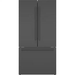 Bosch 800 Series B36CT80SNB French Door Refrigerator, 36 inch Width, 21 cu. ft. Capacity, Counter Depth, Water Dispenser (Interior), Ice Dispenser (Freezer Located), ENERGY STAR Certified, Black Stainless Steel colour
