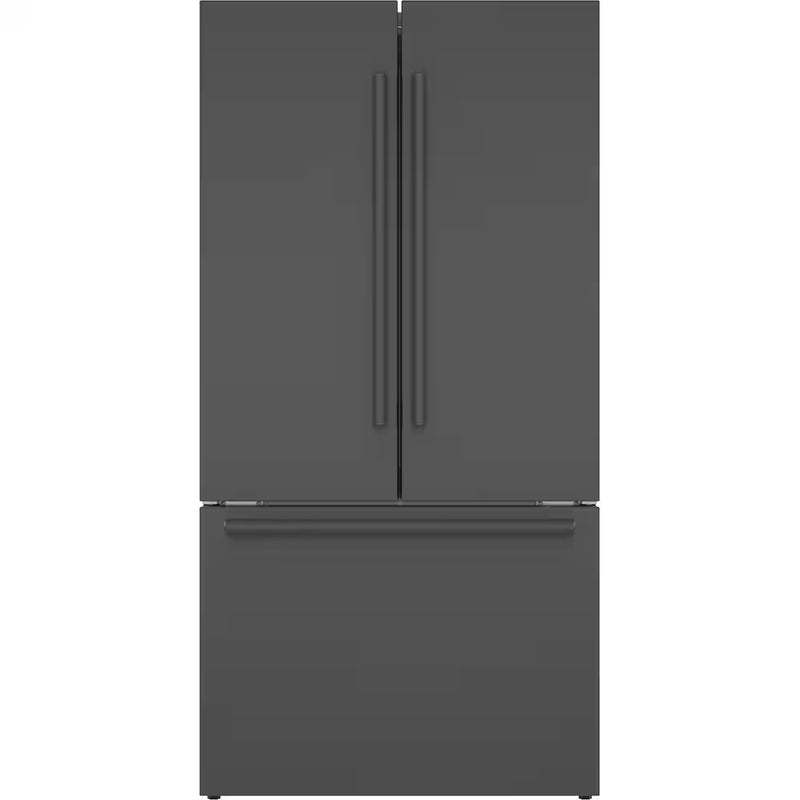 Bosch 800 Series B36CT80SNB French Door Refrigerator, 36 inch Width, 21 cu. ft. Capacity, Counter Depth, Water Dispenser (Interior), Ice Dispenser (Freezer Located), ENERGY STAR Certified, Black Stainless Steel colour