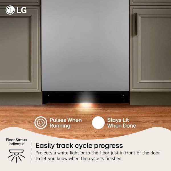 LG LDNTH753S Dishwasher 24" Top Control QuadWash Pro 3 Racks 42 dBA