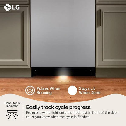LG LDNTH753S Dishwasher 24" Top Control QuadWash Pro 3 Racks 42 dBA