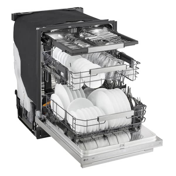 LG LDNTH753S Dishwasher 24" Top Control QuadWash Pro 3 Racks 42 dBA