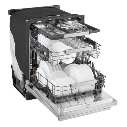 LG LDNTH753S Dishwasher 24" Top Control QuadWash Pro 3 Racks 42 dBA