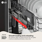 LG LDNTH753S Dishwasher 24" Top Control QuadWash Pro 3 Racks 42 dBA