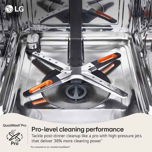 LG LDNTH753S Dishwasher 24" Top Control QuadWash Pro 3 Racks 42 dBA