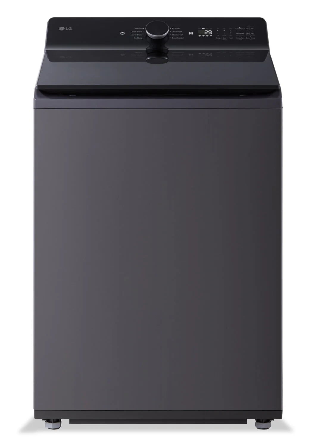 LG WT8405CB Top Load Washer, 27 inch Width, 6.1 cu. ft. Washer Capacity, 950 RPM Washer Spin Speed, 8 Wash Cycles, 5 Temperature Settings, ENERGY STAR Certified, Wifi Enabled, Essence Black colour