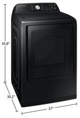 Samsung DVE47CG3500VAC 27" 7.4 Cu. Ft. Electric Dryer Black Stainless Steel