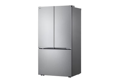 LG LF25Z6211S Bottom Freezer Counter Depth French Door Refrigerator, 36 inch Width, ENERGY STAR Certified, 23.7 cu. ft. Capacity, Counter Depth, Water Dispenser (Exterior), Ice Dispenser (Thru Door), Stainless Steel colour