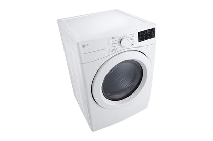 LG DLE3470W Electric Dryer, 27 inch Width, Electric, 7.4 cu. ft. Capacity, 3 Temperature Settings, Stackable, Steel Drum, White