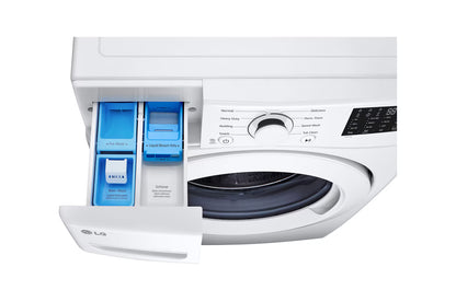 LG WM3470CW Front Load Washer, 27 inch Width, 5.8 cu.ft Mega Capacity Front Load Washer with 6Motion™ Technology