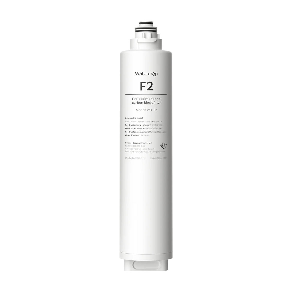6 Month lifetime F2 Filter for Waterdrop X Series Reverse Osmosis System