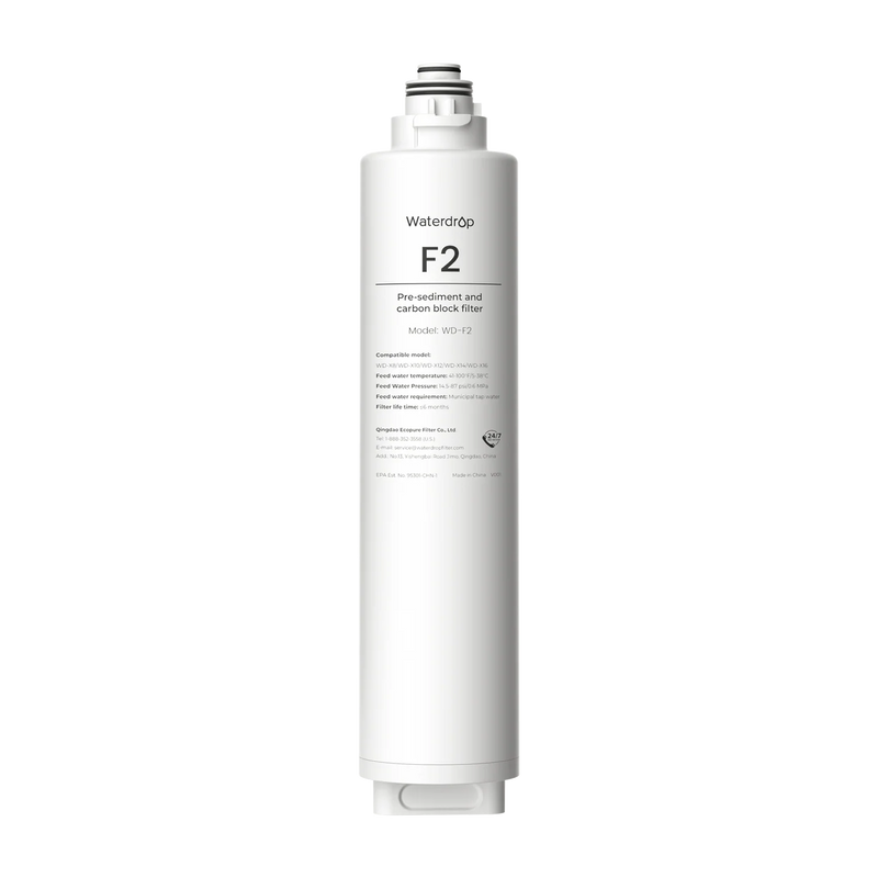 6 Month lifetime F2 Filter for Waterdrop X Series Reverse Osmosis System
