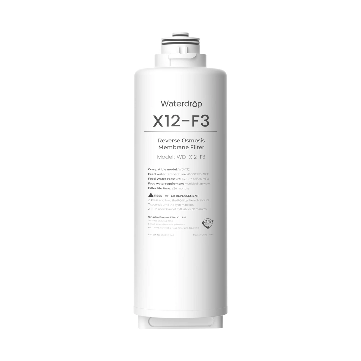 X12-F3 Filter for Waterdrop X12 Reverse Osmosis System